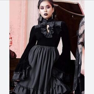 KILLSTAR LOST GIRL RUFFLE DRESS VAMPIRE GRUNGE